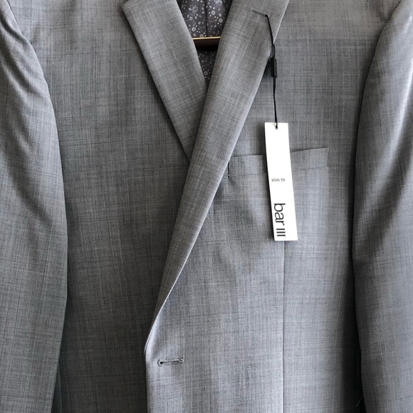 Light Gray Slim Fit Jacket with Slim Fit Pants - Picture 2 of 8